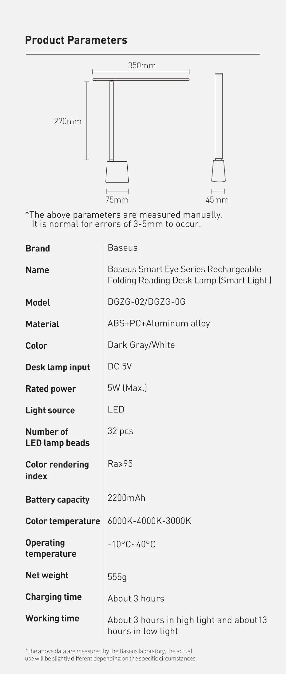 Baseus LED Desk Lamp – Eye Protection