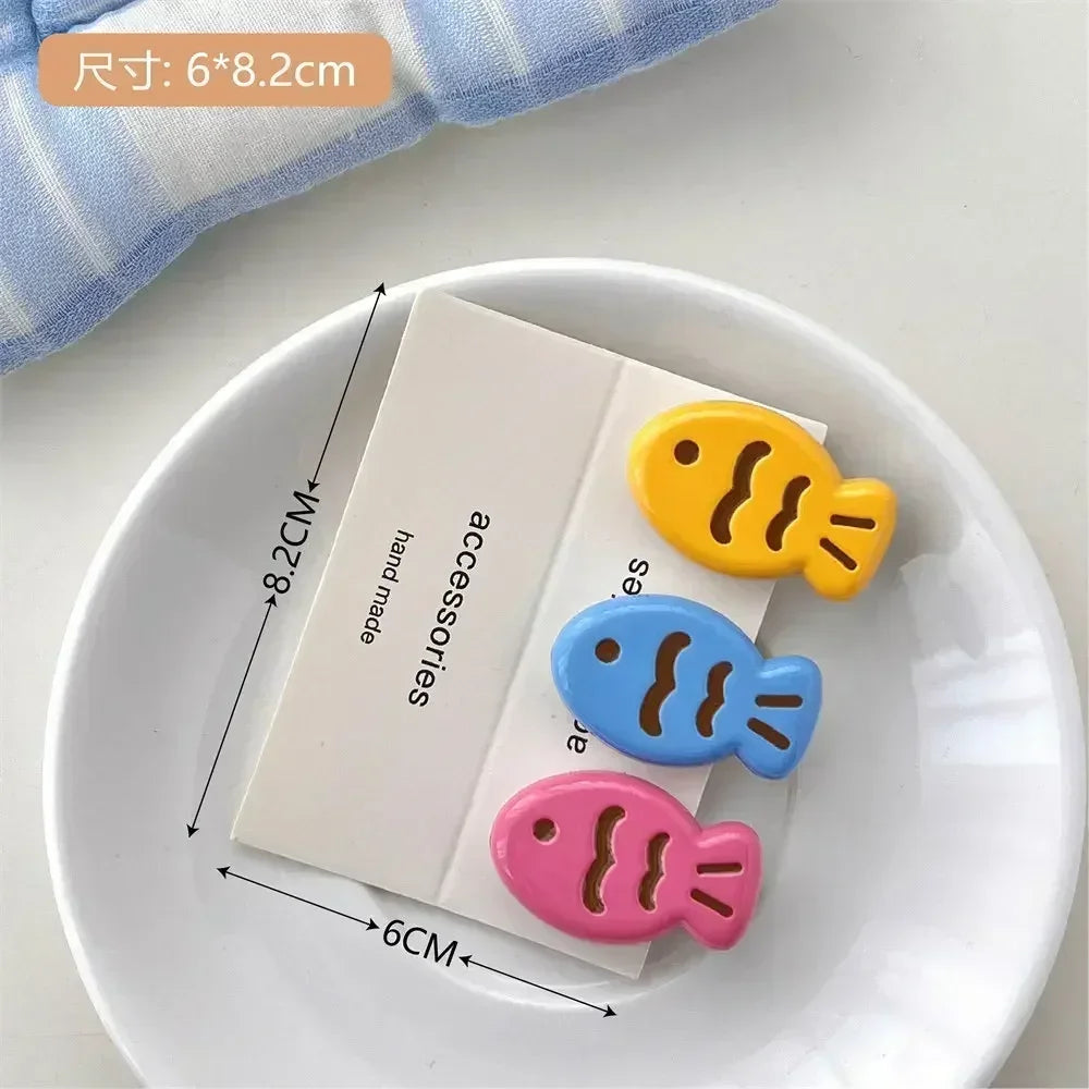 3Pcs Mini Cartoon Hair Clips – Cute & Colorful