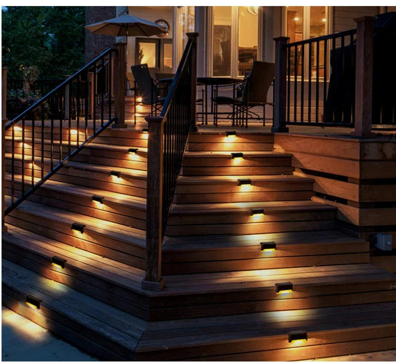 Solar LED Step Lights – Outdoor Waterproof