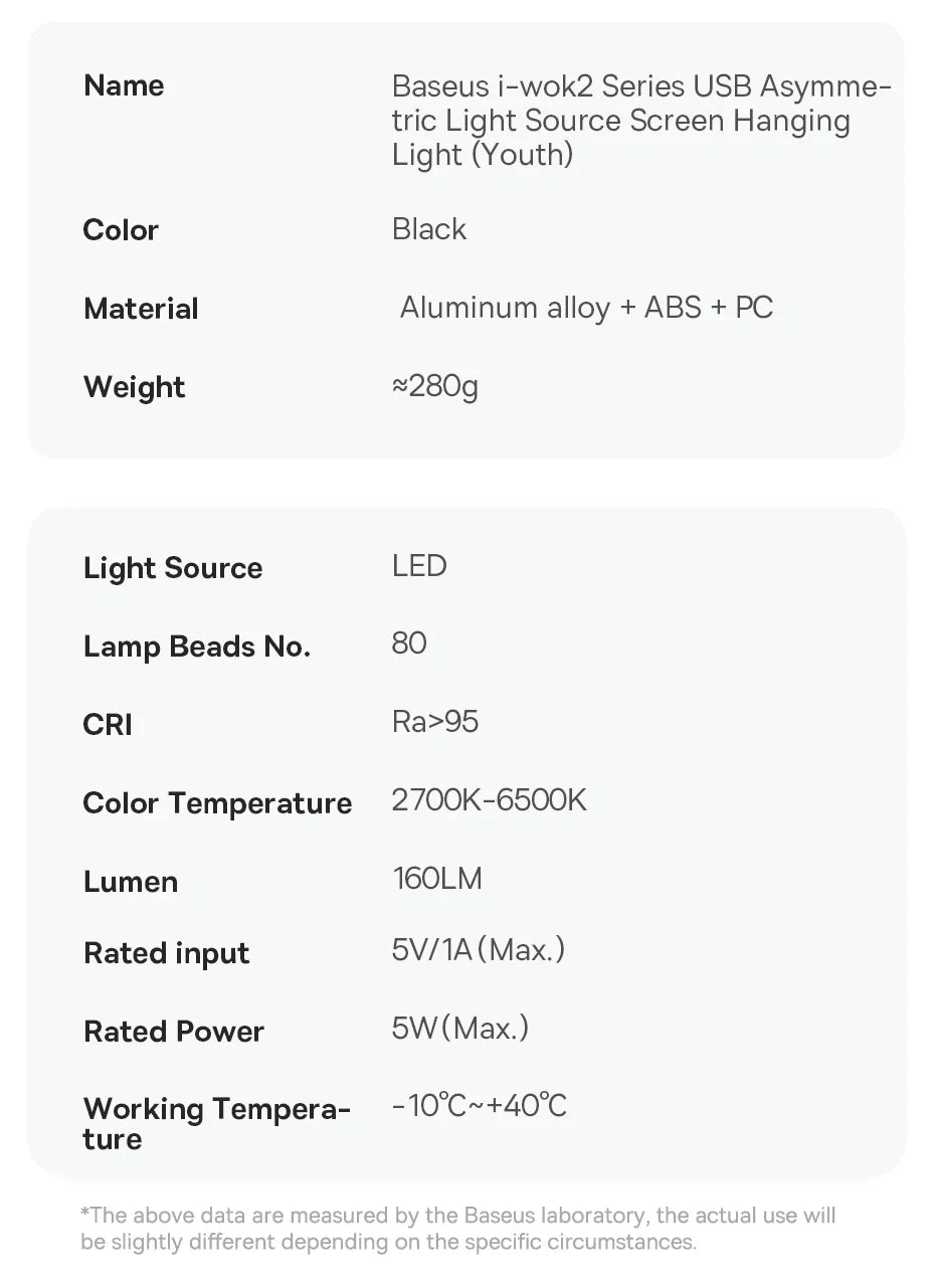 Baseus Screen Light – USB Desk Lamp