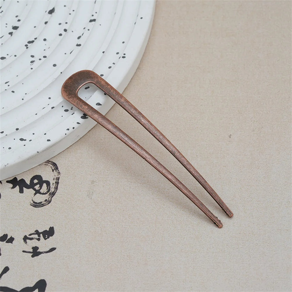 Metal U-Shape Hair Pins – Silver & Gold