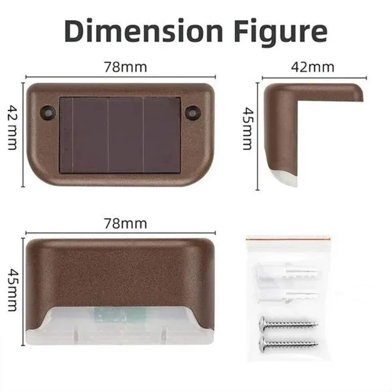 Solar LED Step Lights – Outdoor Waterproof