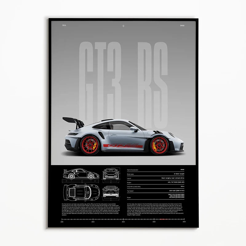 Black & White Classic Car Posters