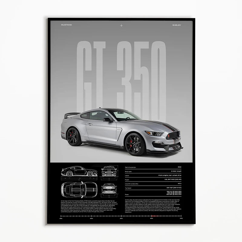 Black & White Classic Car Posters