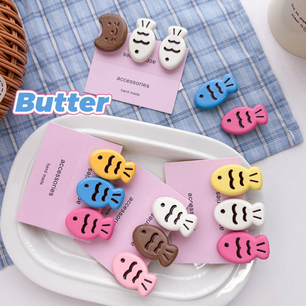 3Pcs Mini Cartoon Hair Clips – Cute & Colorful