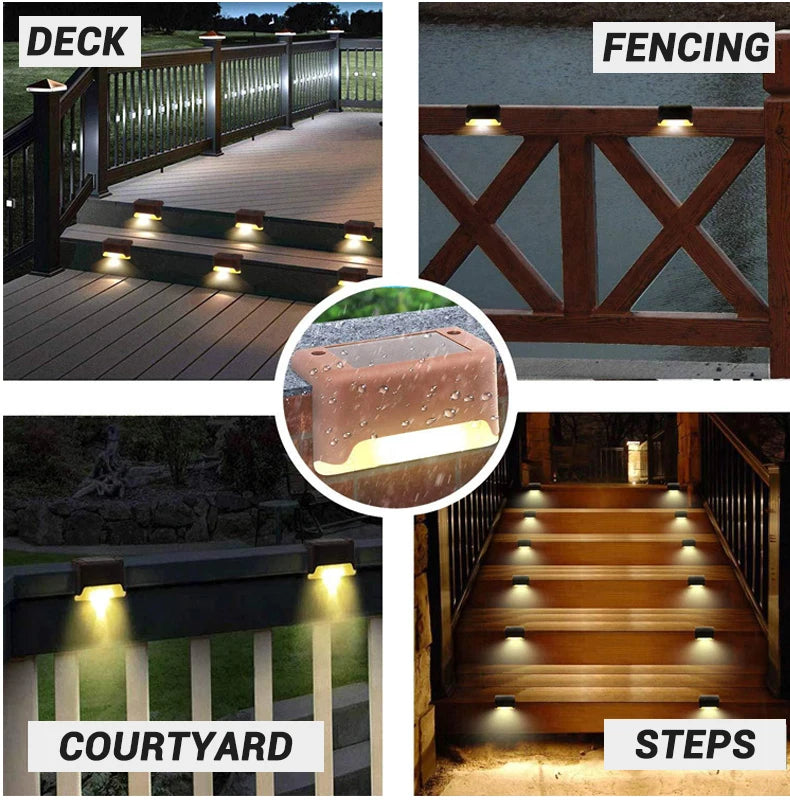 Solar LED Step Lights – Outdoor Waterproof