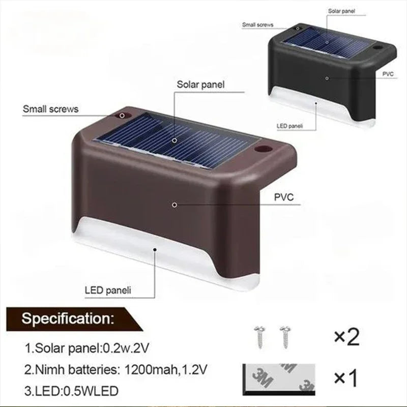 Solar LED Step Lights – Outdoor Waterproof