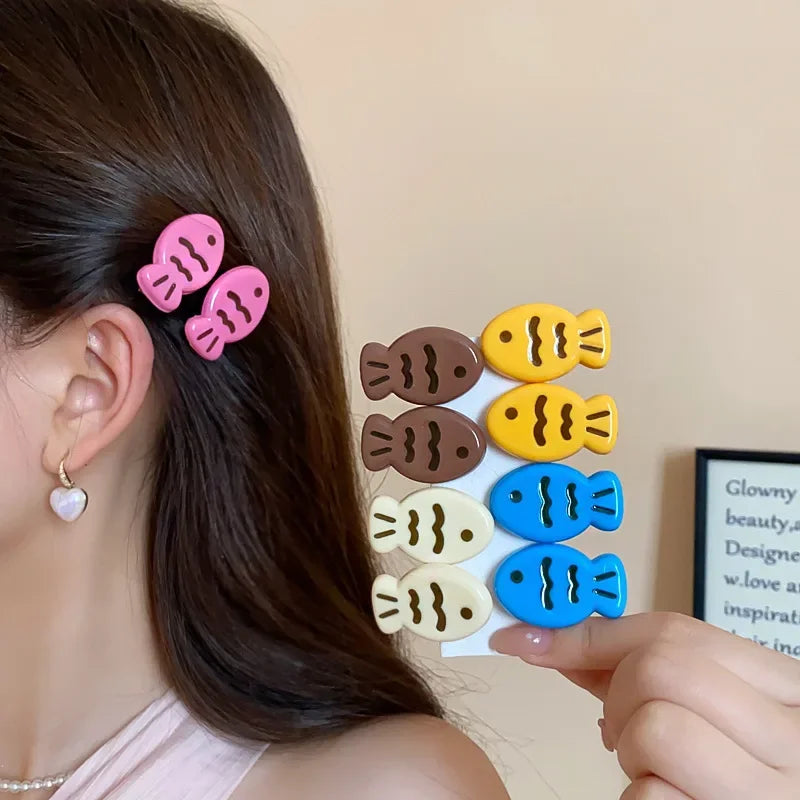 3Pcs Mini Cartoon Hair Clips – Cute & Colorful