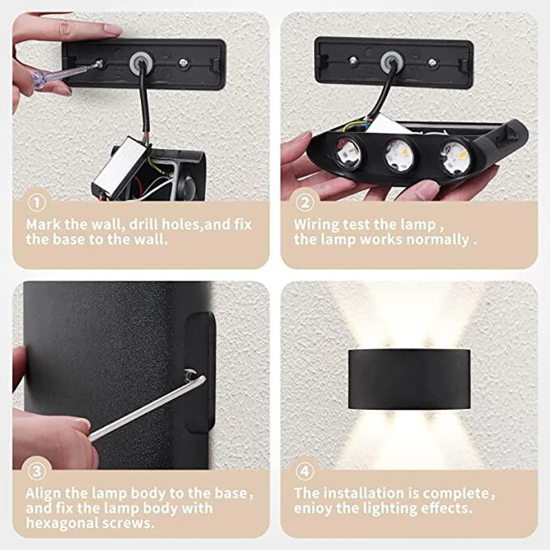 Modern LED Wall Sconce – Up & Down Light