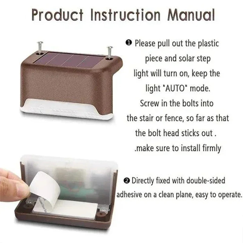 Solar LED Step Lights – Outdoor Waterproof