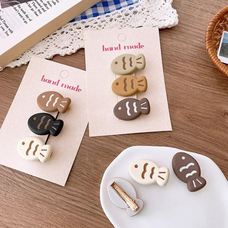 3Pcs Mini Cartoon Hair Clips – Cute & Colorful