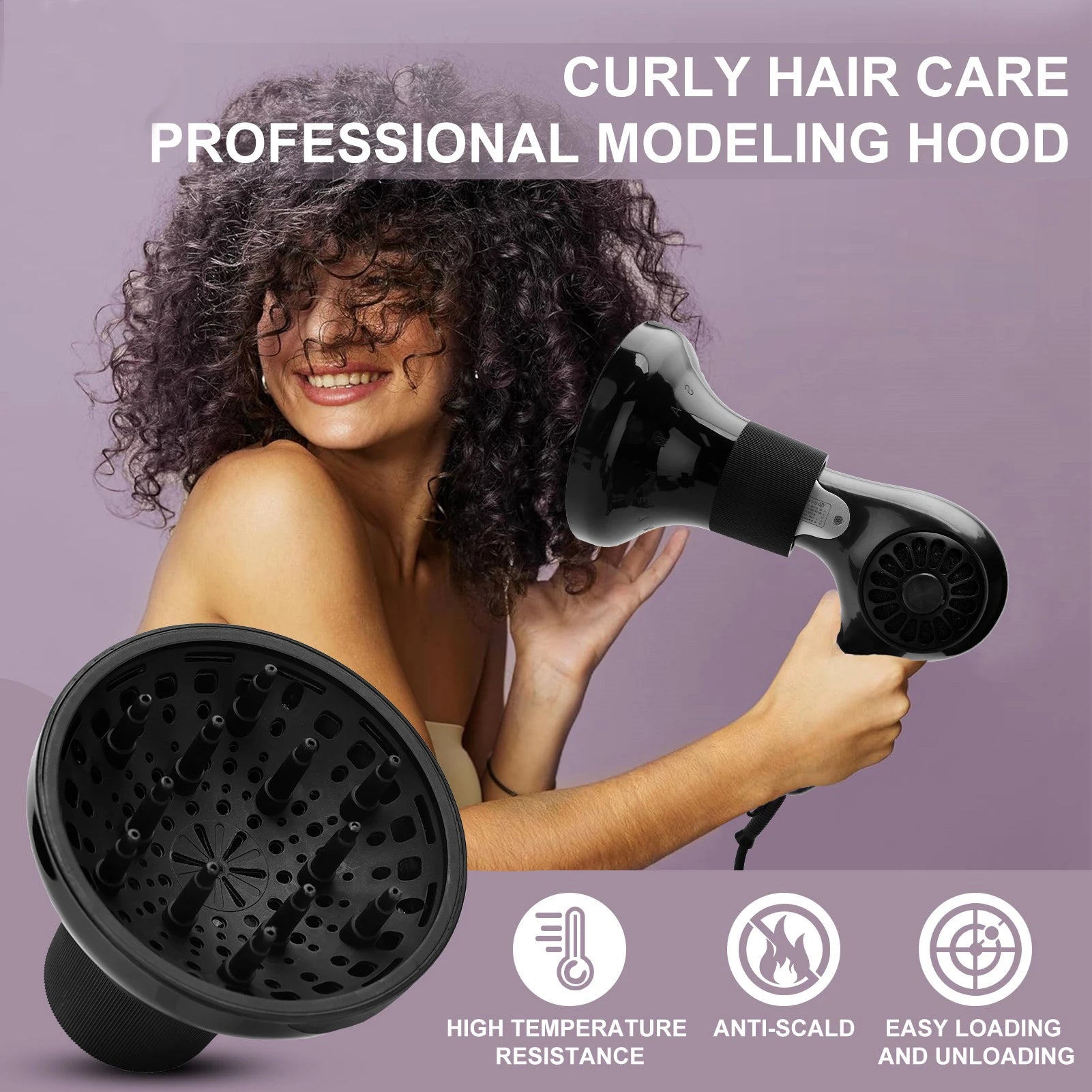 Universal Hair Dryer Diffuser – Curly & Wavy Hair