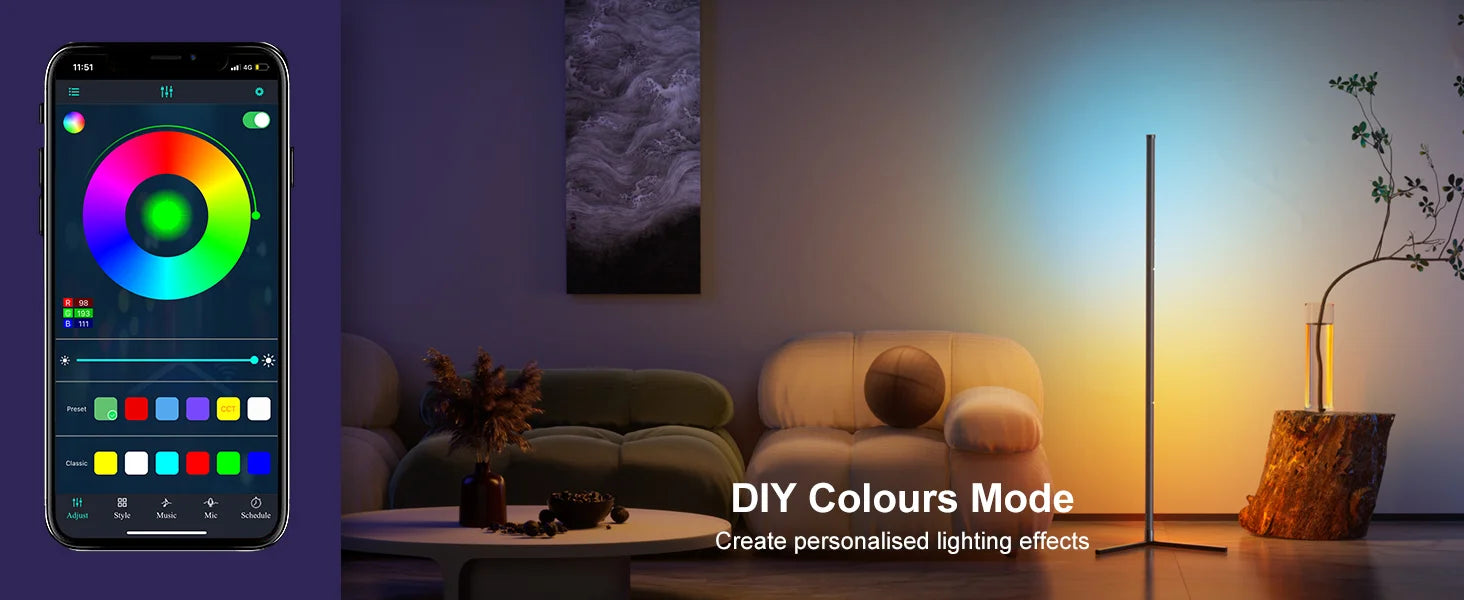 Smart RGB Floor Lamp – APP Controlled
