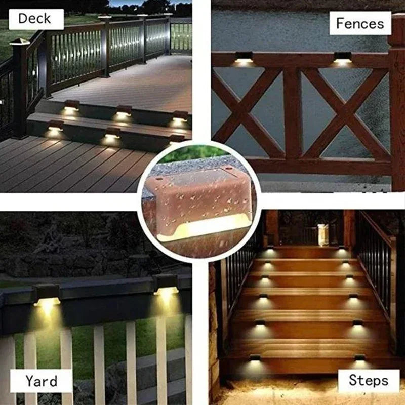 Solar LED Step Lights – Outdoor Waterproof